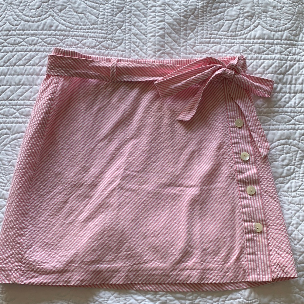 Vineyard vines women’s pink seersucker skirt. 0.